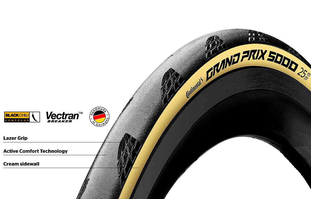 Continental Grand Prix LIMITED EDITION GP 5000 700c Cream Skinwall
