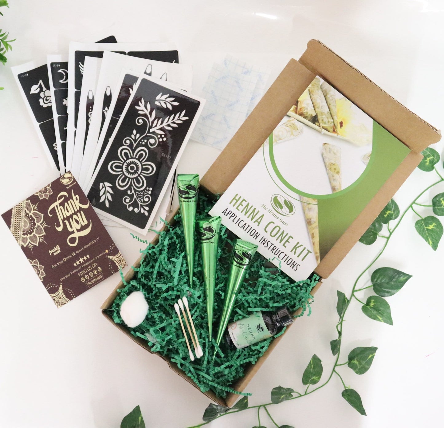 Henna Cones Beginners Kit - Organic Henna Cones - Natural Henna