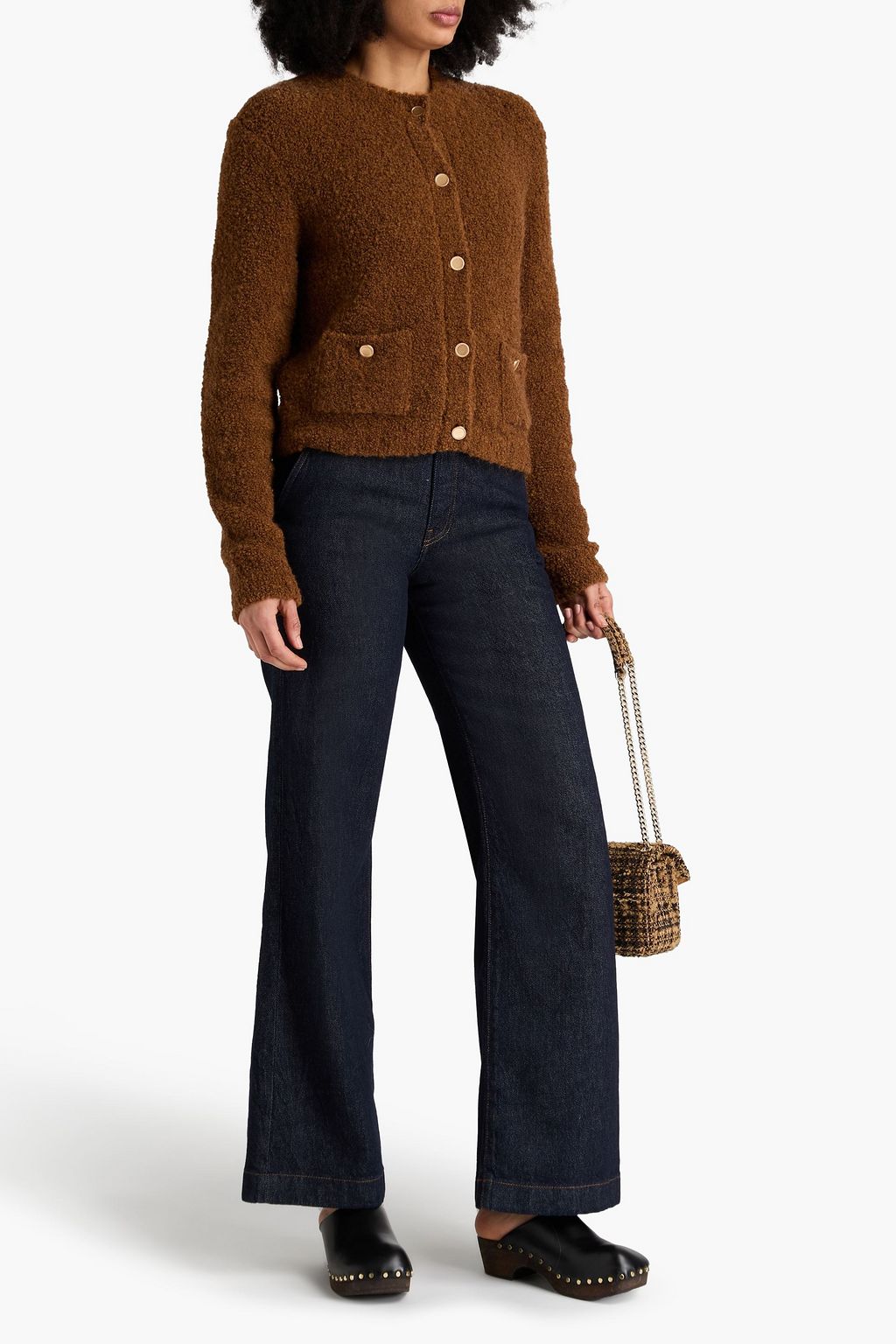 RABANNE Brushed knitted cardigan | THE OUTNET