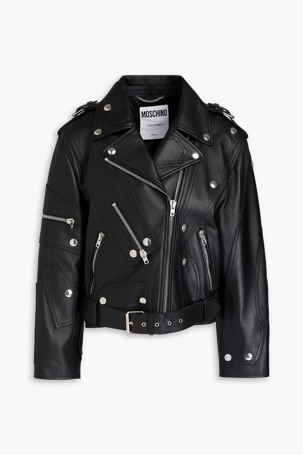 MOSCHINO Leather biker jacker | THE OUTNET