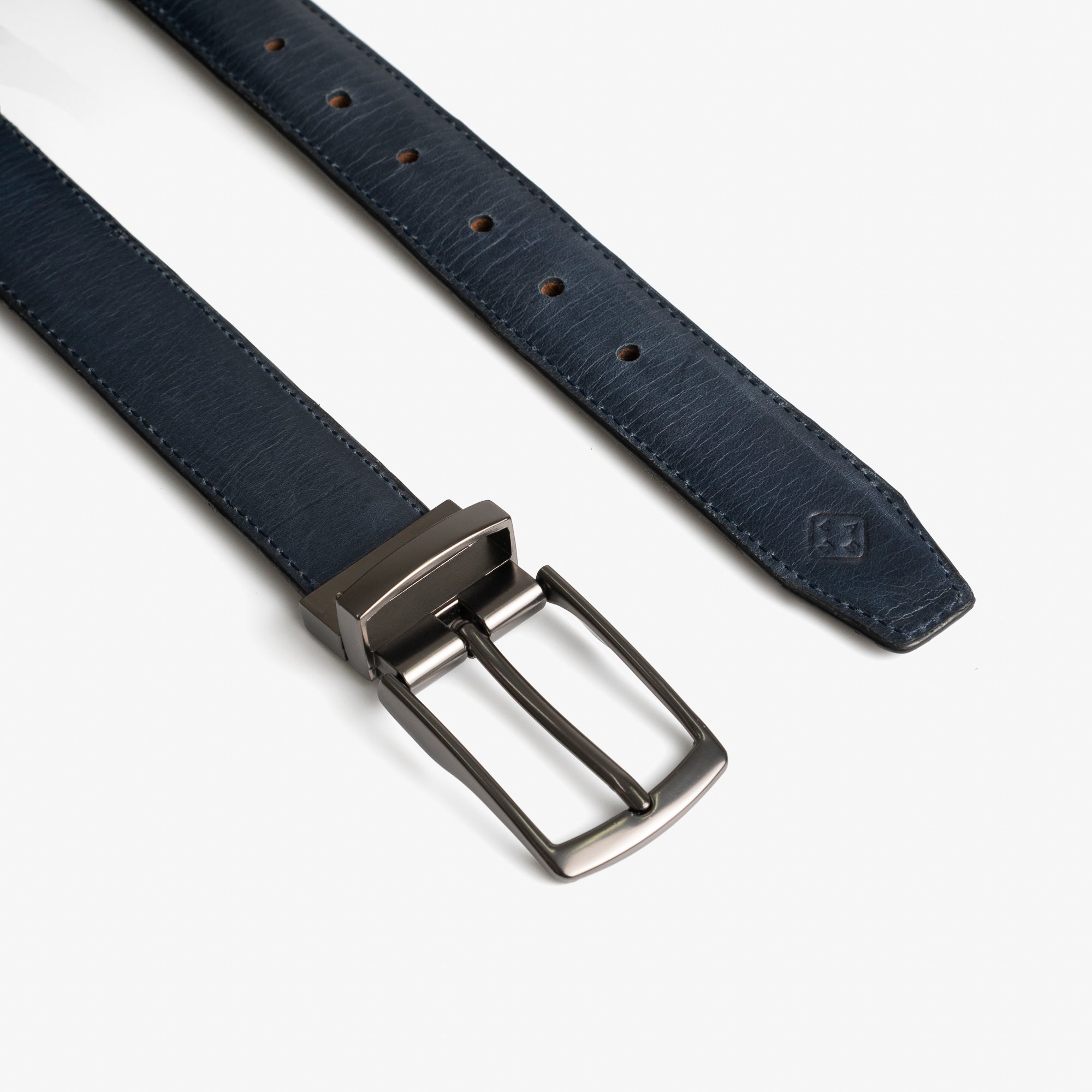 Reversible Leather Belt Black & Blue – LAEZ