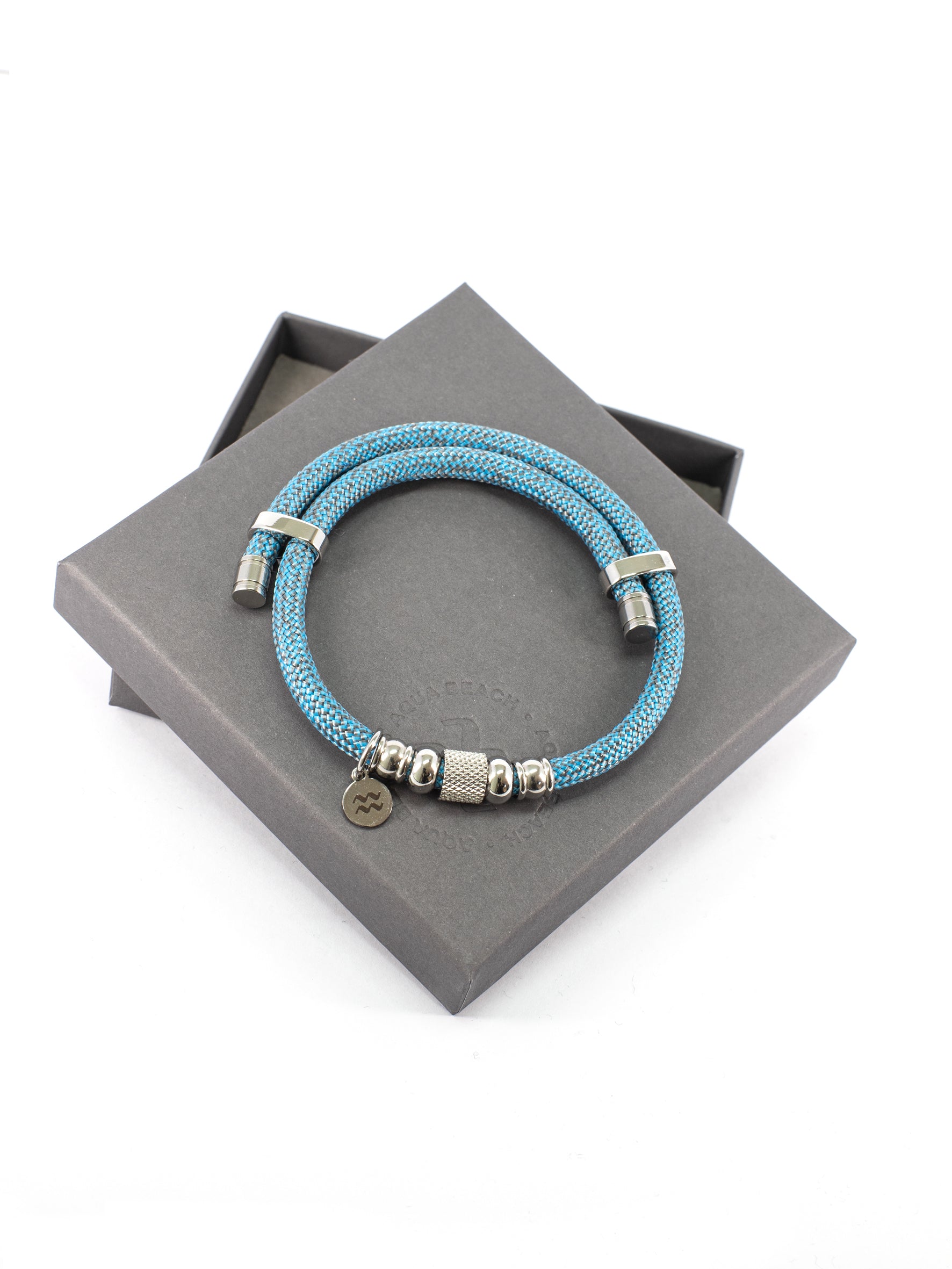 Rope Bracelet - WAVE Blue Adjustable Boxed – theseashed.com
