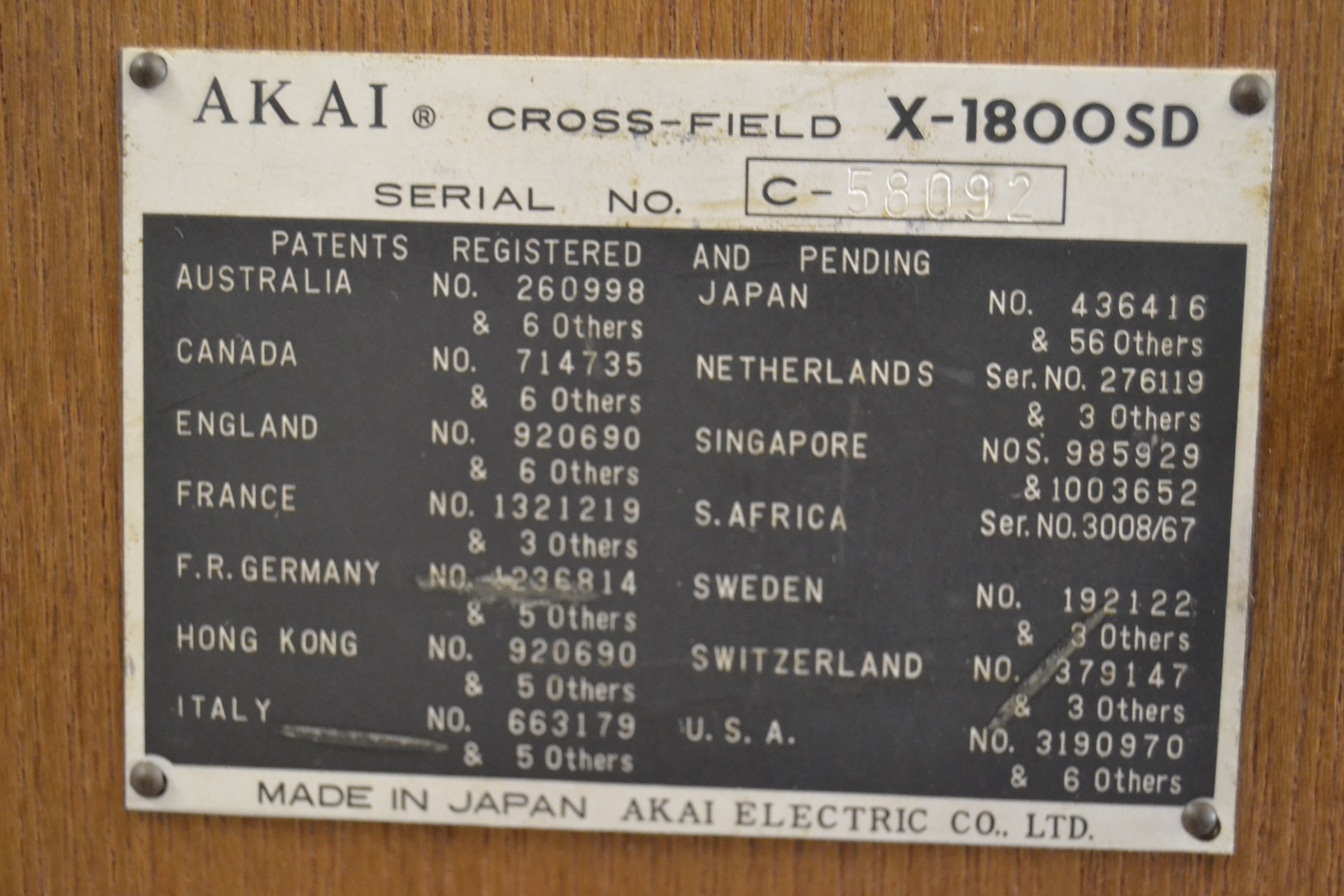 Akai X1800SD Reel to Reel/8 Track Tape Recorder (1970) – The