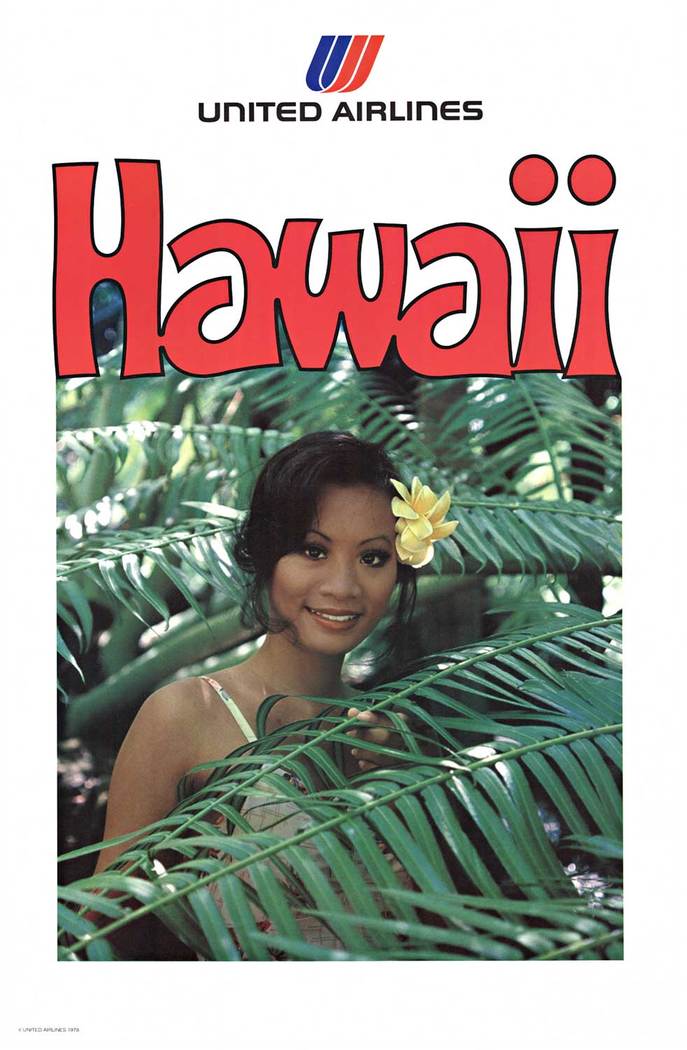 Hawaii United Airlines | Anonymous Artists | The Vintage Poster