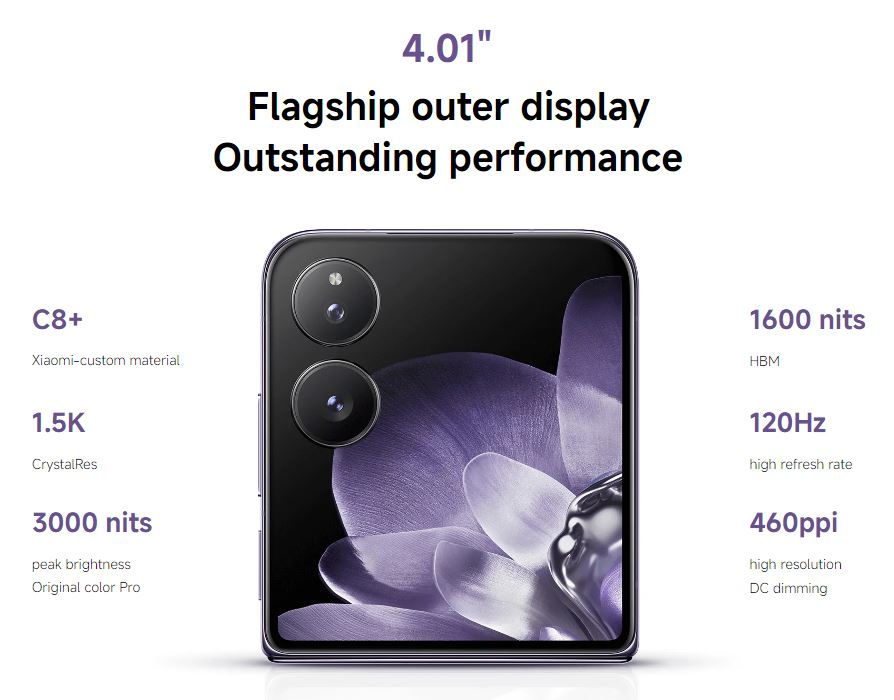 Xiaomi MIX Flip』グローバル発表、スペックや価格、特徴を分かり