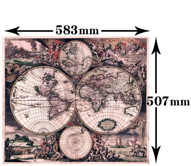 17世紀】アンティーク地図ポスター[Nova Totius Terrarum Orbis Tabula