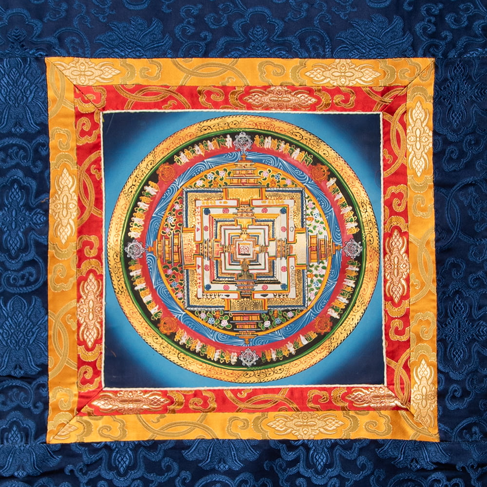 一点物〕装丁付肉筆仏画（タンカ） - カーラ・チャクラ曼荼羅 の通販