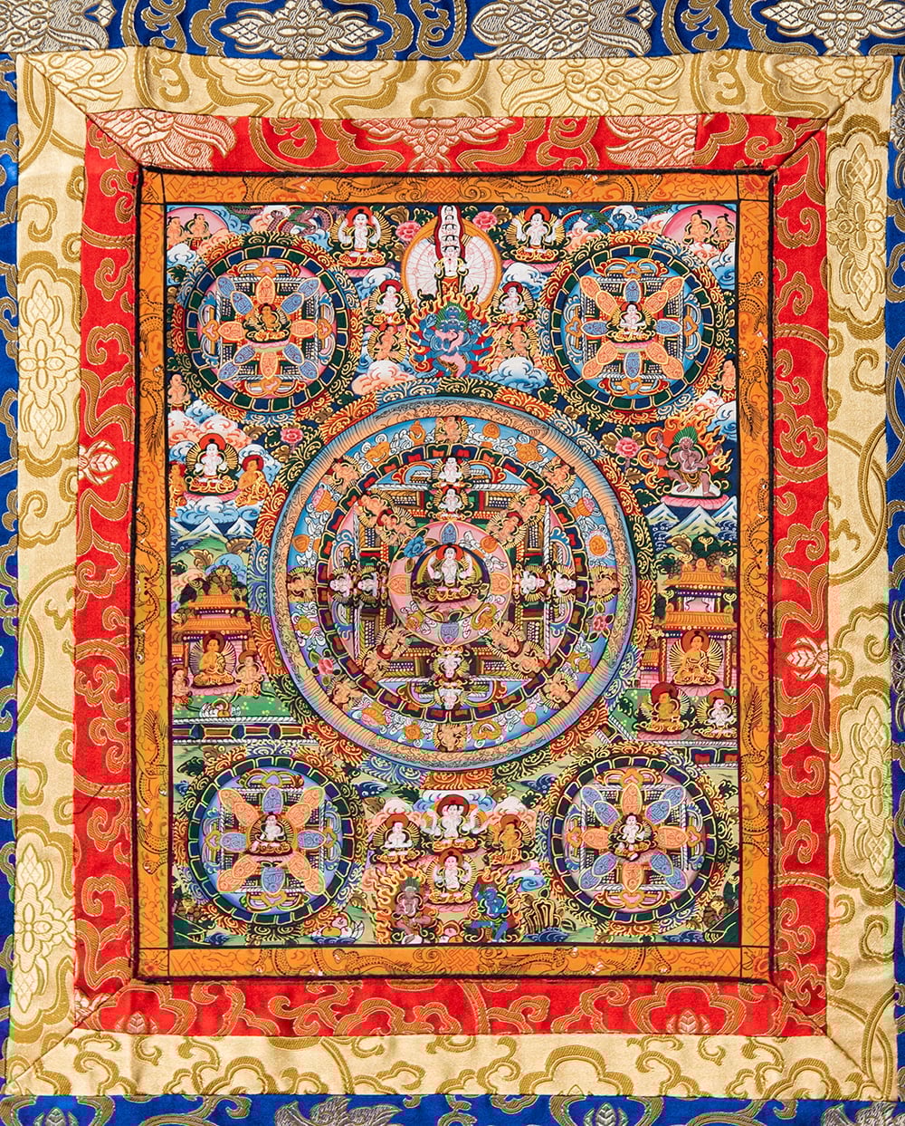 一点物〕装丁付肉筆仏画（タンカ） - 仏陀曼荼羅 の通販[送料無料