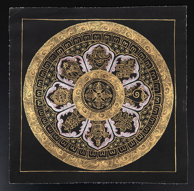 一点物〕タンカ - 八吉祥曼荼羅 アシュタマンガラ Ashtamangala[26cm x