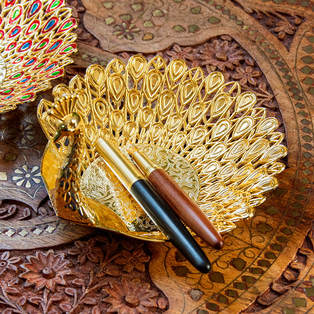 孔雀の小物プレート 七宝色 直径16.5cm の通販 - TIRAKITA.COM