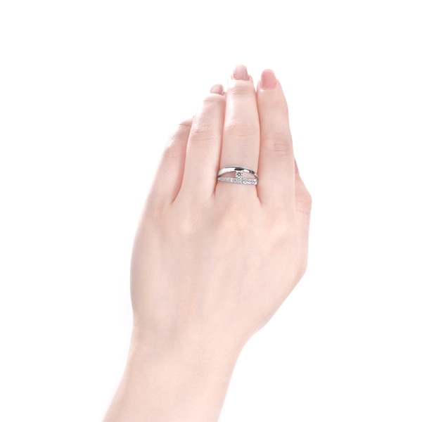 プラチナ鑑定書付ダイヤモンドリング（0.13カラット）(RKR284