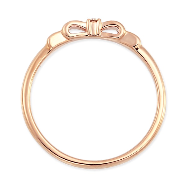 K10ピンクゴールドダイヤモンドリング（ピンキーリング）(RFR134-001