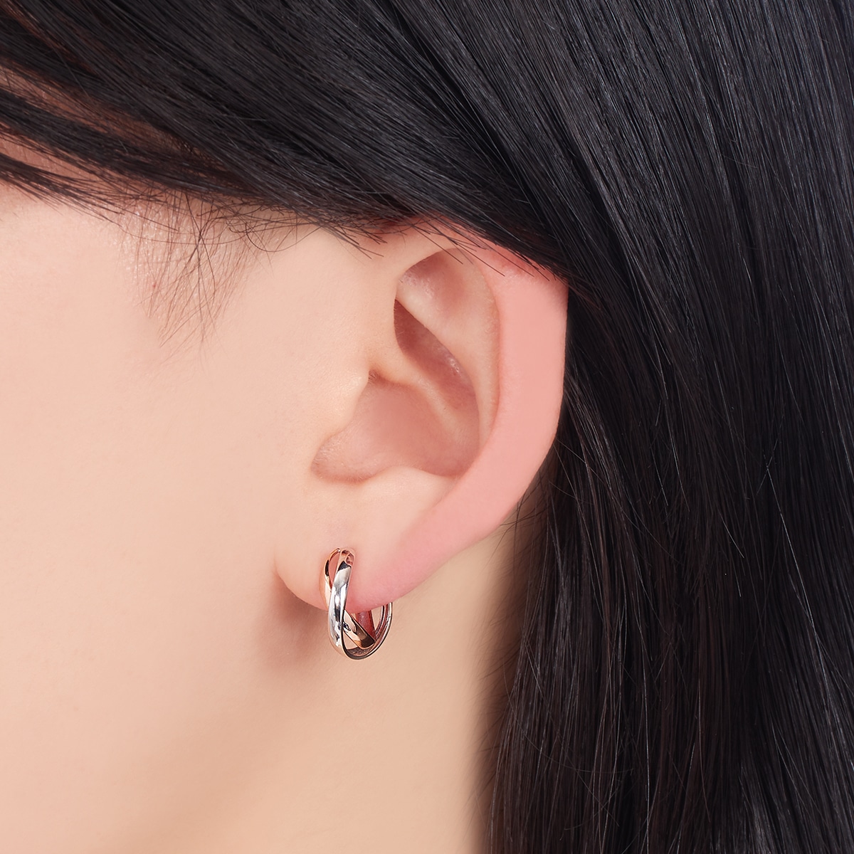 K10ホワイトゴールド/K10ピンクゴールドピアス(RPE843-001)|TSUTSUMI