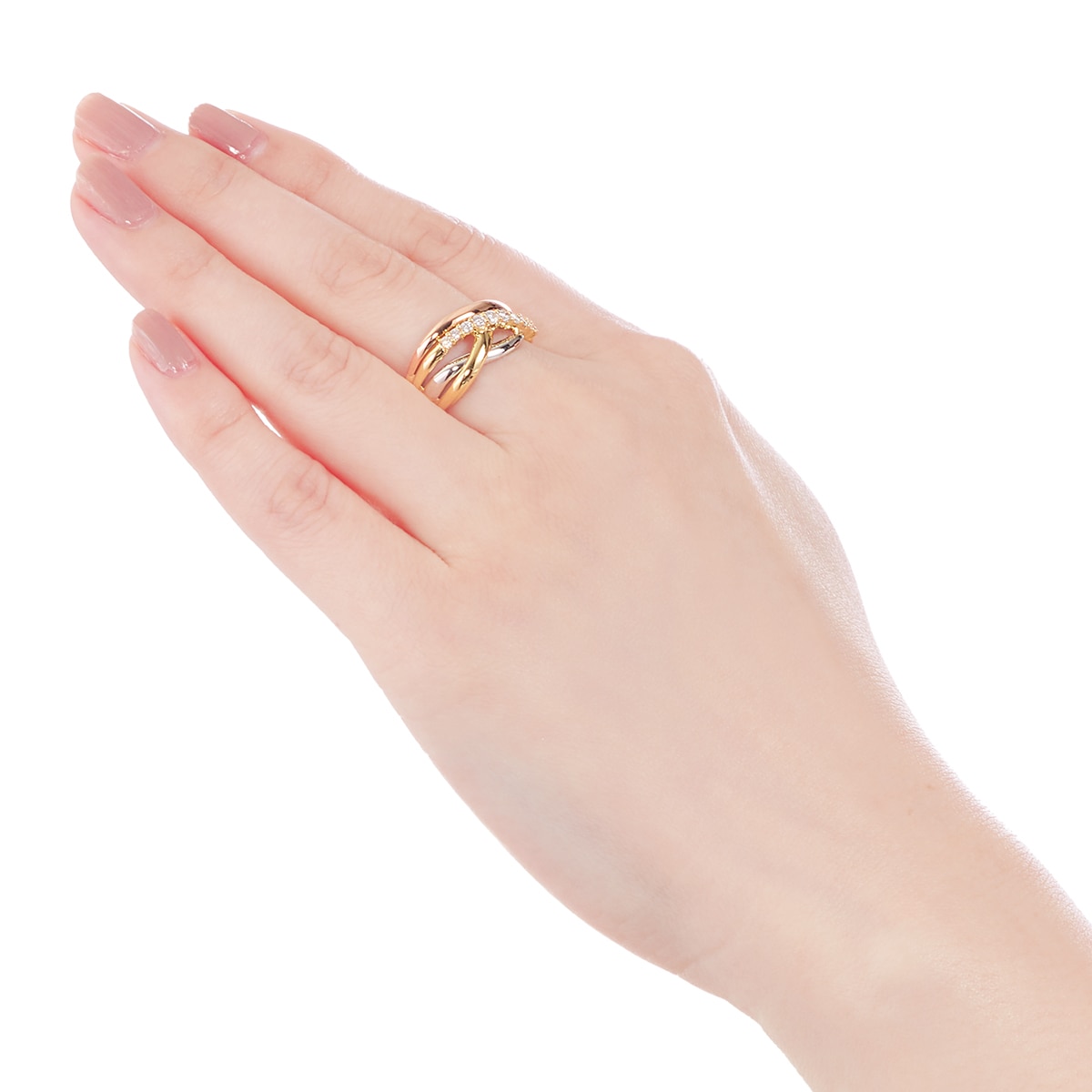 K18イエローゴールド/K18ピンクゴールド/プラチナダイヤモンドリング