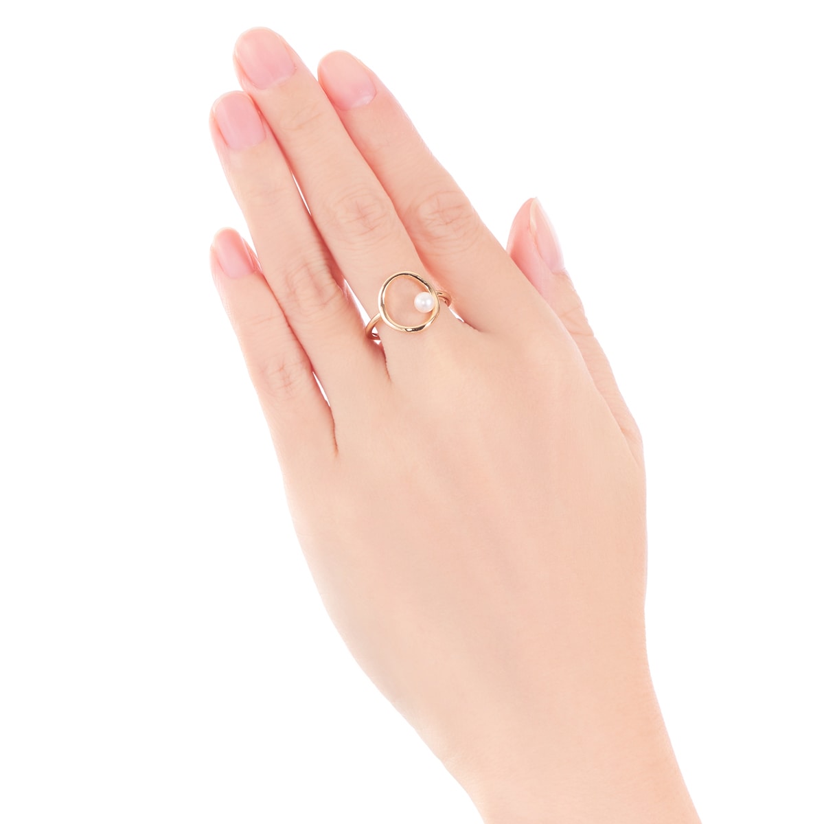 K10イエローゴールド淡水パールリング（4mm）(RFR351-002)|TSUTSUMI