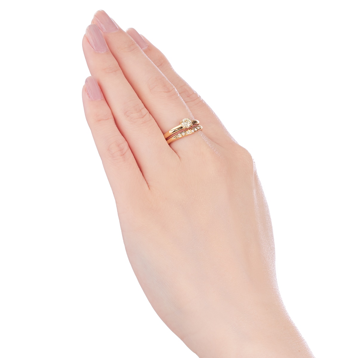 K18イエローゴールド鑑定書付ダイヤモンドリング（0.4カラット