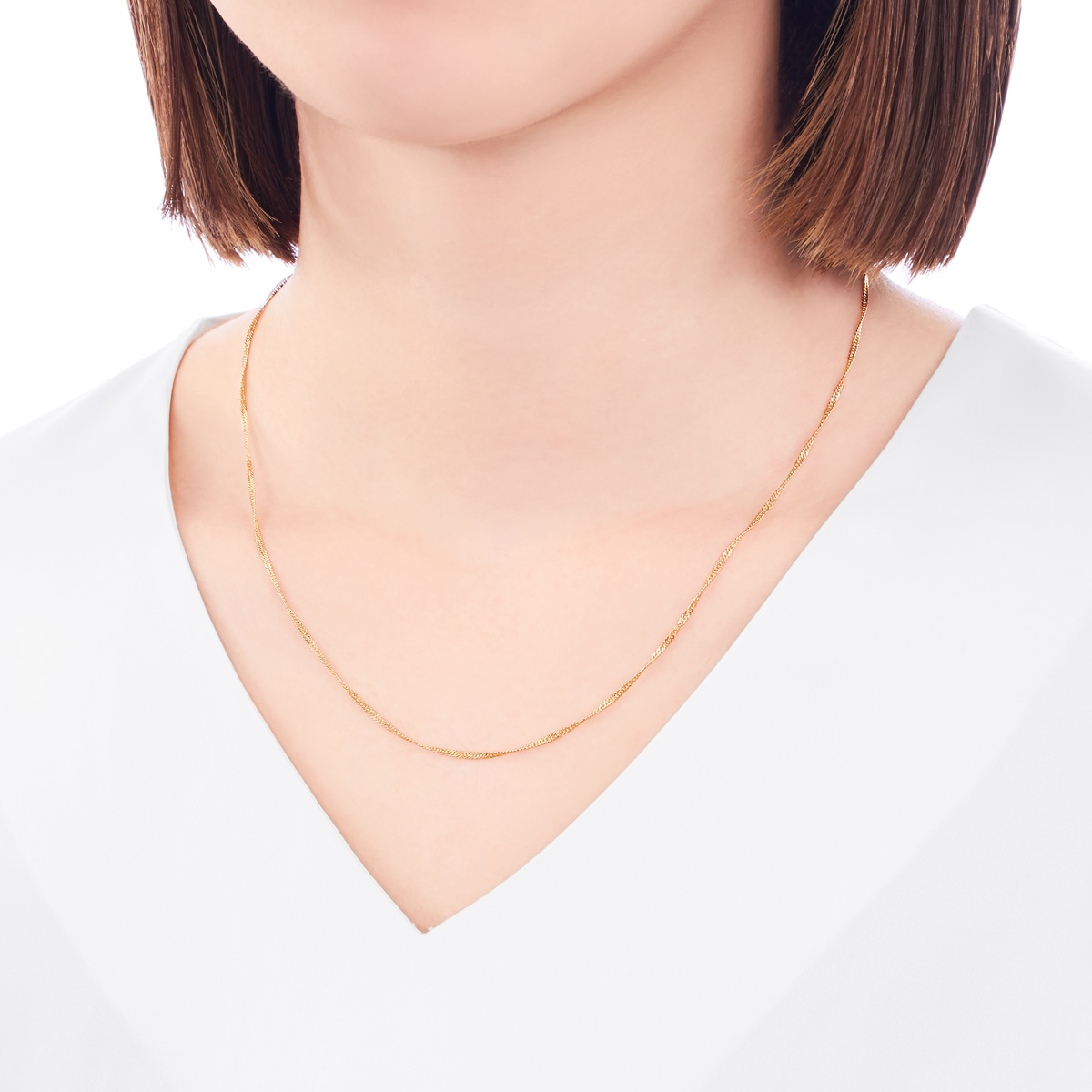 K18イエローゴールドネックレス（45cm）(RNC762)|TSUTSUMI（ジュエリー