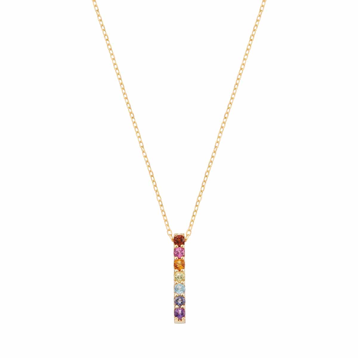 K10イエローゴールドマルチストーンネックレス(RPN851-002)|TSUTSUMI