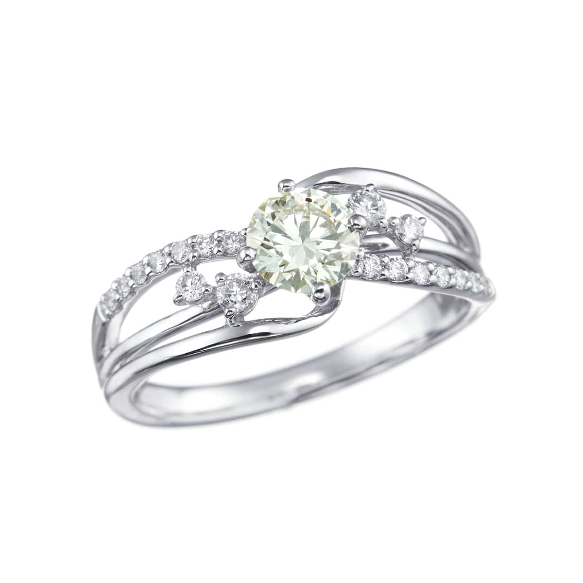 プラチナ鑑定書付ダイヤモンドリング（0.5カラット）(RKR297)|TSUTSUMI