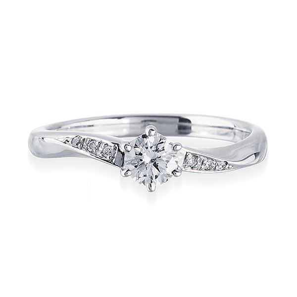 プラチナ鑑定書付ダイヤモンドリング（0.28カラット）(RKR319