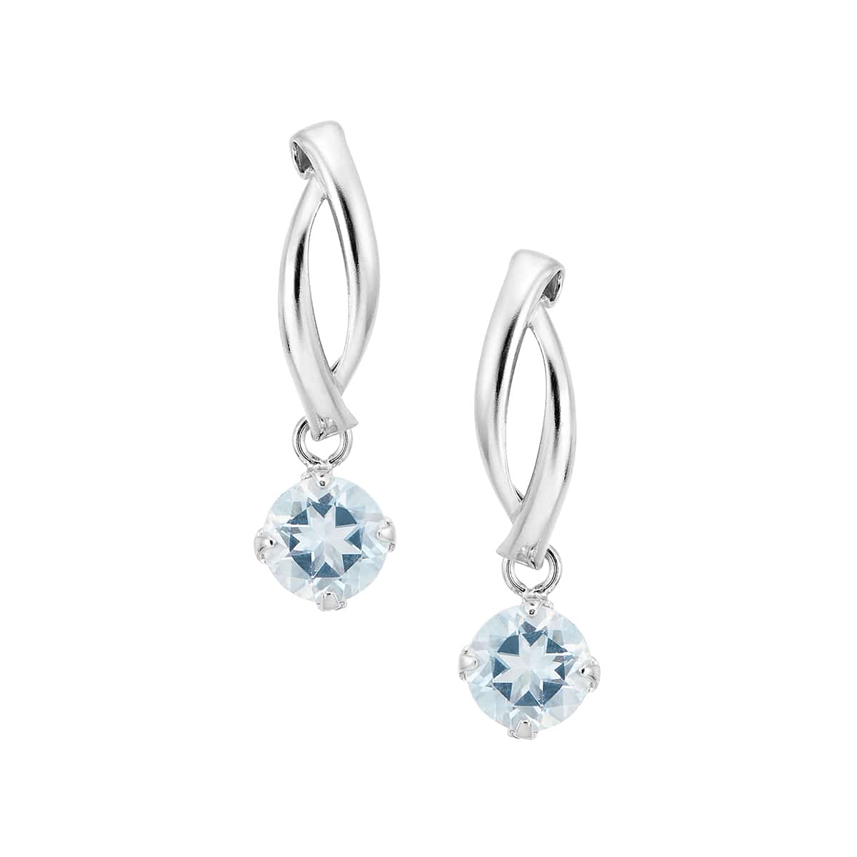 K10ホワイトゴールドアクアマリンピアス(RPE563-003)|TSUTSUMI