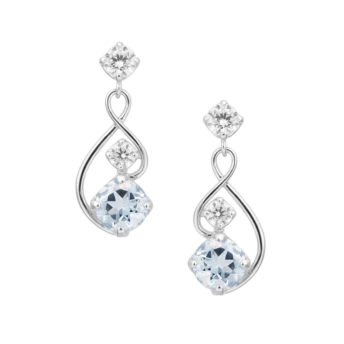 K10ホワイトゴールドアクアマリンピアス(RPE199)|TSUTSUMI（ジュエリー