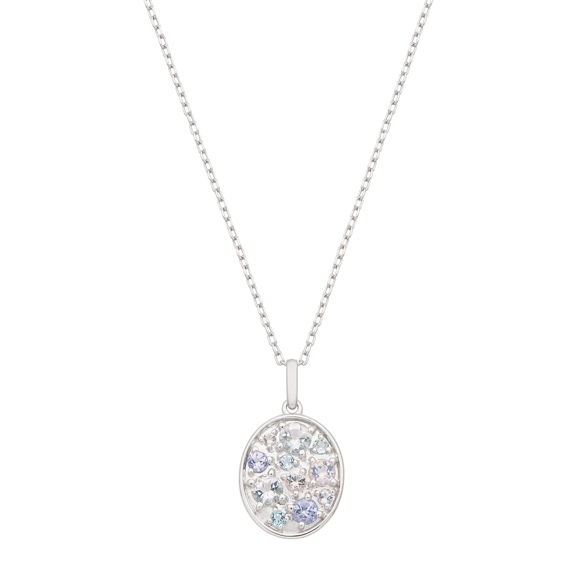 K10ホワイトゴールドマルチストーンネックレス(RPN822-002)|TSUTSUMI