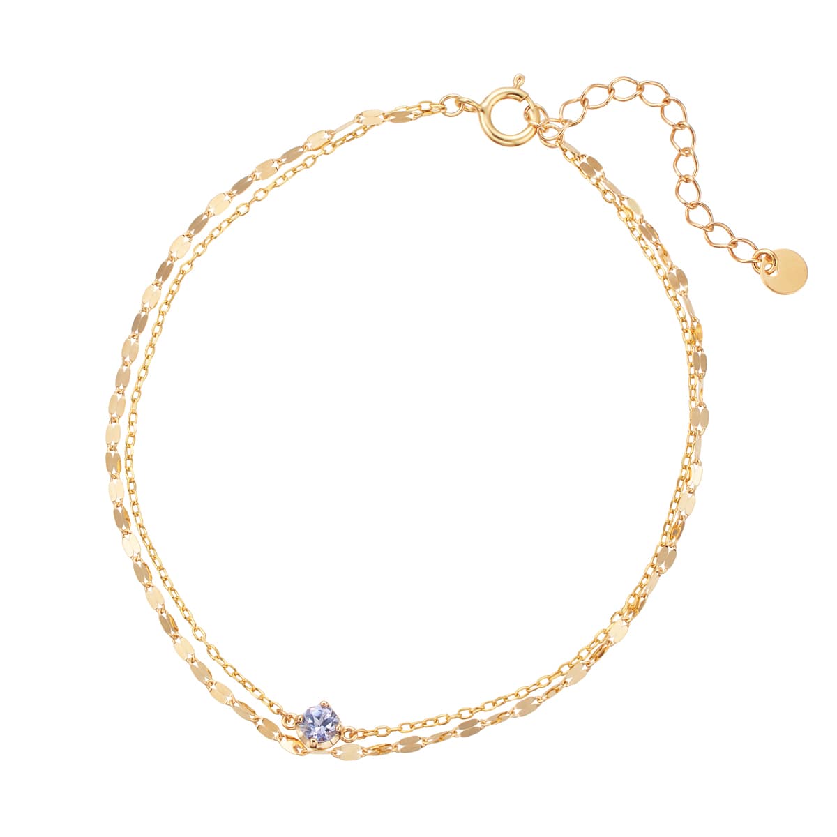 K10イエローゴールドブルームーンストーンブレスレット(RBL714