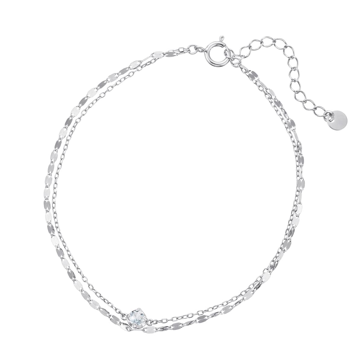 K10ホワイトゴールドブルートパーズブレスレット(RBL658)|TSUTSUMI