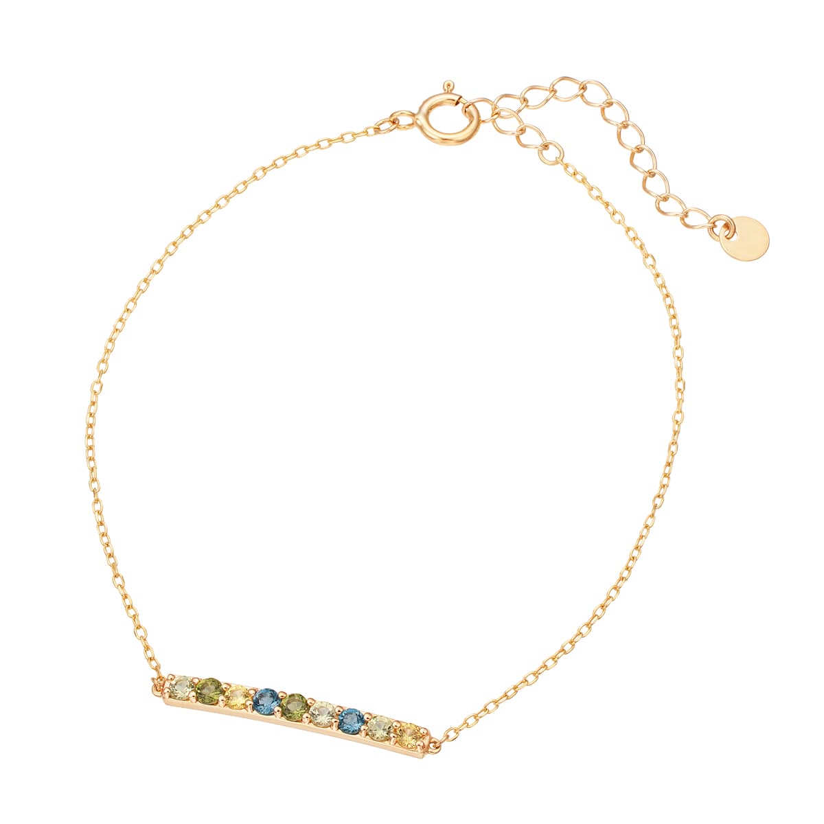 K10イエローゴールドグリーンアメシストブレスレット(RBL412)|TSUTSUMI