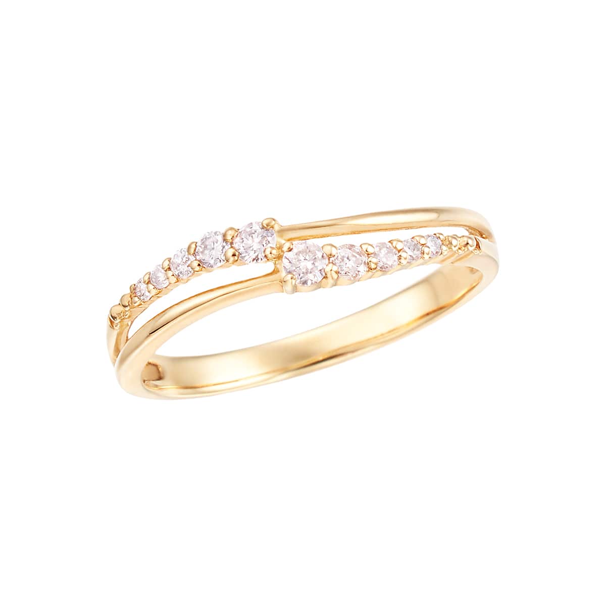 K10イエローゴールドダイヤモンドリング(RFR499-001)|TSUTSUMI