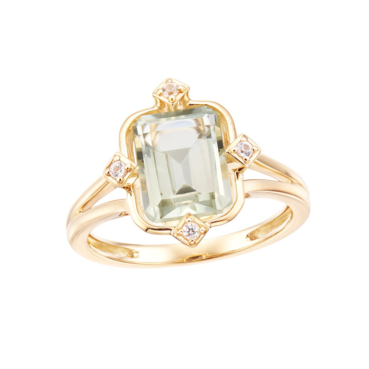 K10イエローゴールドグリーンアメシストリング(RFR243-002)|TSUTSUMI