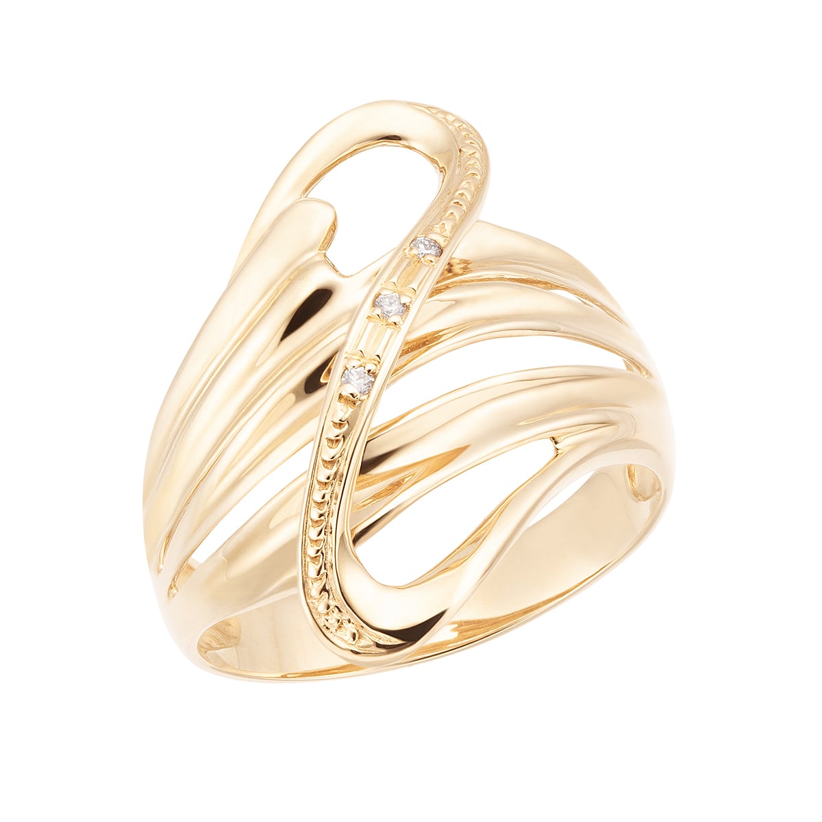 K10イエローゴールドダイヤモンドリング(RFR740-002)|TSUTSUMI