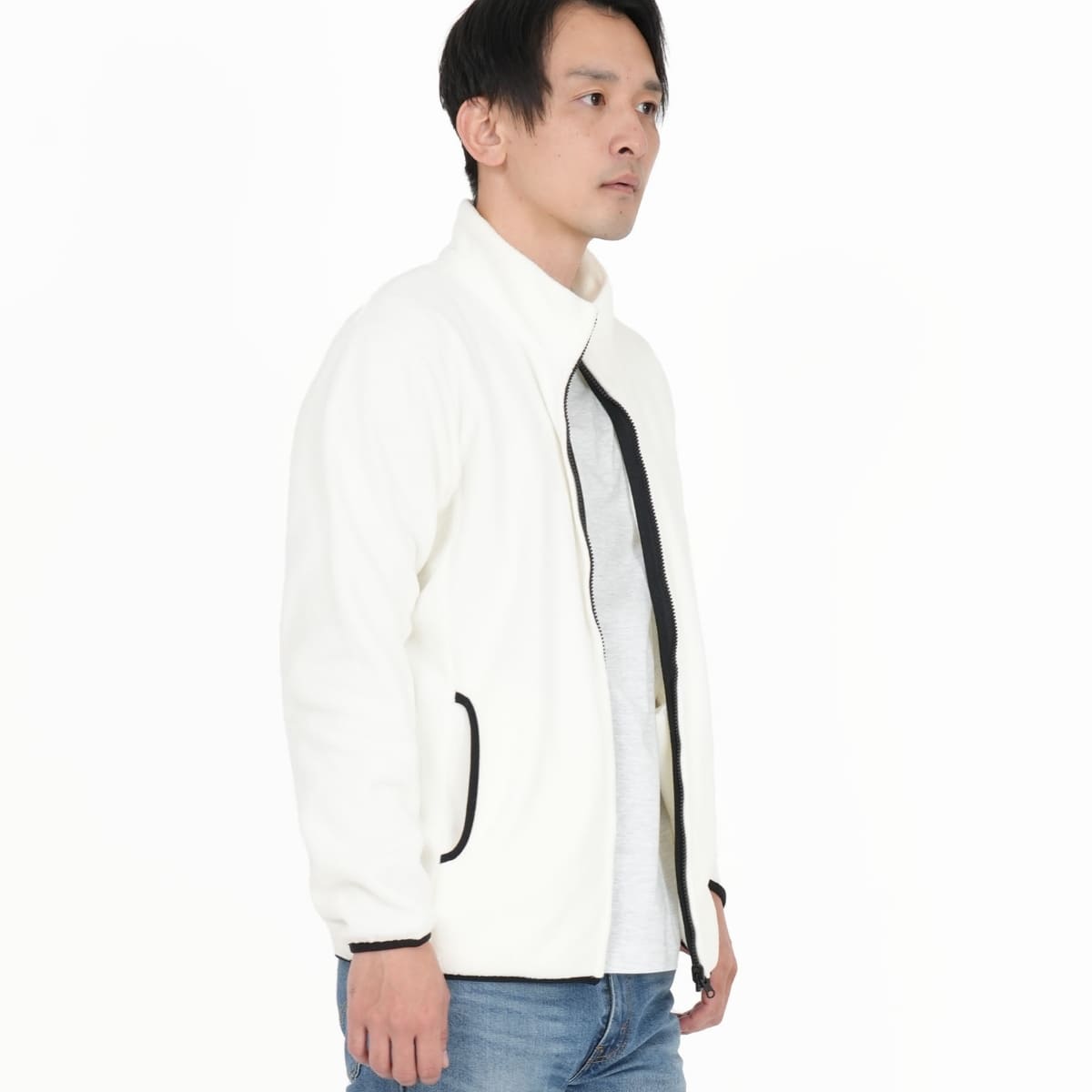フリースジャケット | メンズ | 1枚 | MJ0065 | オフホワイト – Tshirt