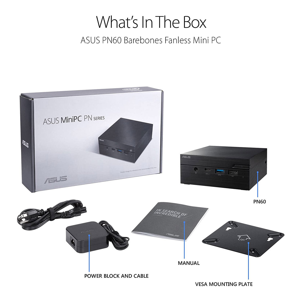 ASUS Mini PC PN60 with Intel Core Processors DDR4 RAM, 4K UHD