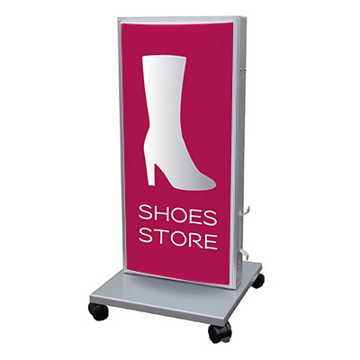 電飾スタンド看板】三和サインワークス RS-V 1535スタンドLEDシルバー