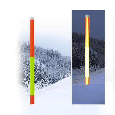安全標識／安全用品】PX蛍光反射スノーポール 40-2PXZ型（φ38×4000mm
