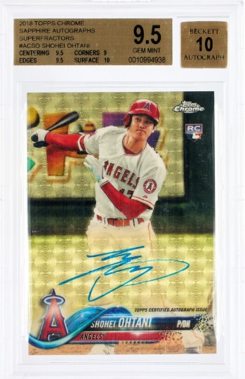 大谷カードの最高額を記録！ 「Chrome Sapphire」の1 of 1サインが約