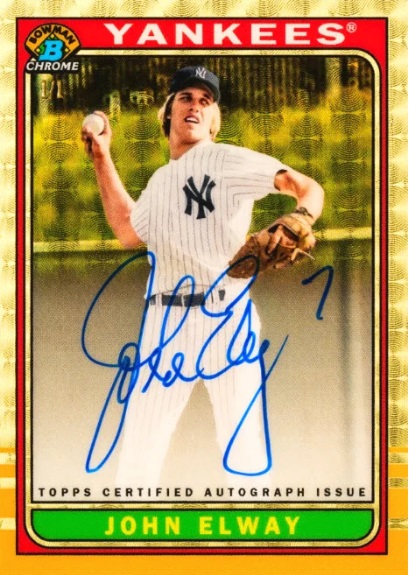 今年はジョン・エルウェイの野球サインカードを収録！ 「BOWMAN DRAFT