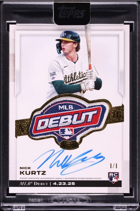 ニューストピックス】新人王カーツの「デビューパッチサイン」カードは