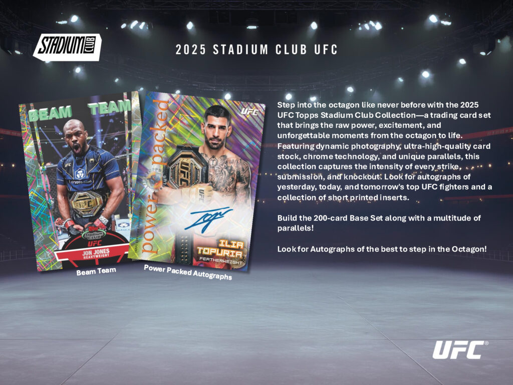 製品情報】2025 TOPPS STADIUM CLUB UFC VALUE BOX