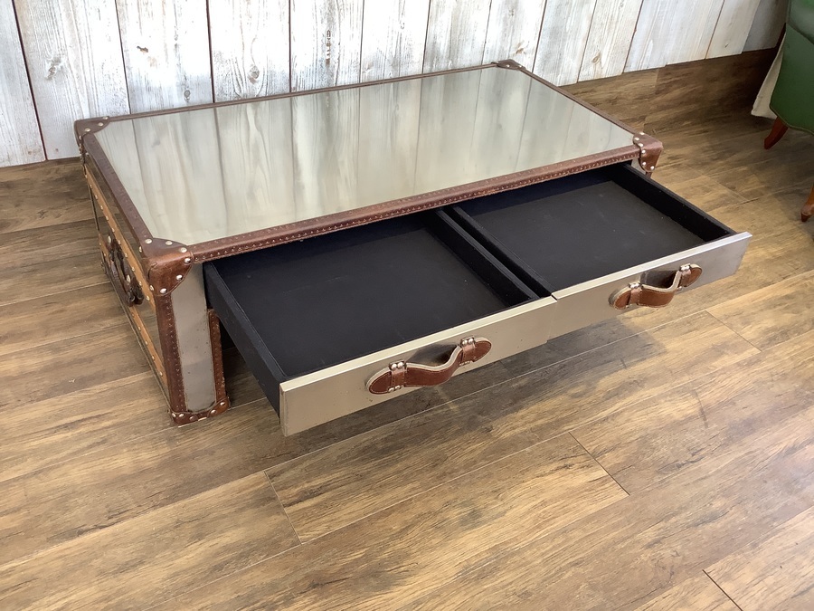 HALO（ハロ）】トランクデザインのコーヒーテーブル（SLAB SMALL