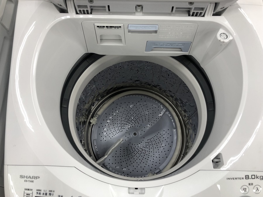 2020年製！SHARP 全自動洗濯機 ES-TX8E-W 新入荷いたしました！【足立