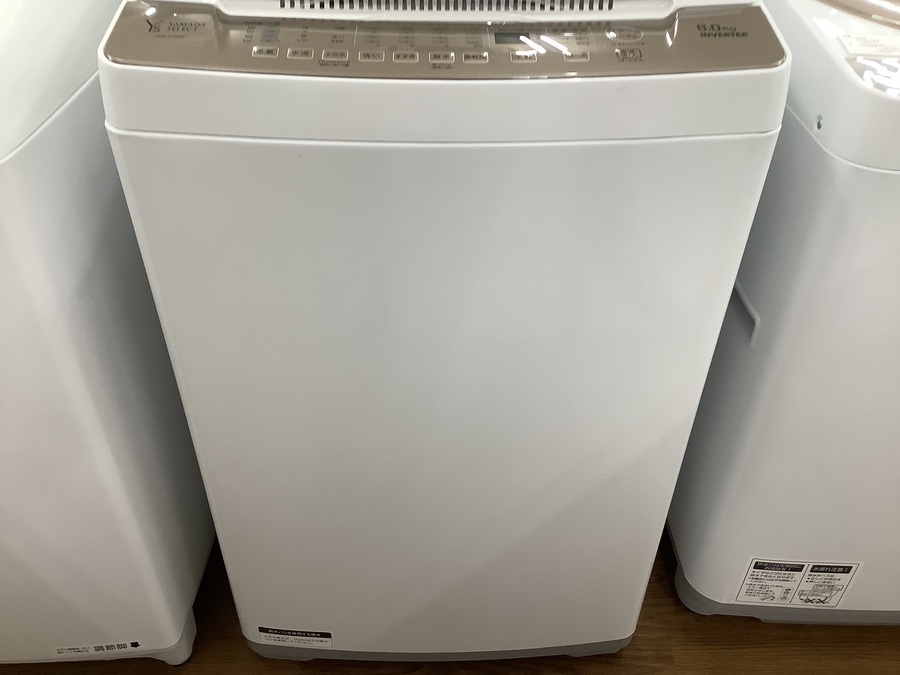 YAMADASELECT(ヤマダセレクト)の全自動洗濯機 YWM-TV80G1のご紹介です