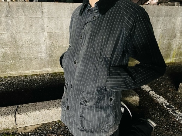 Barbour-バブアー-】ピンストライプのオイルドジャケット 入荷しました