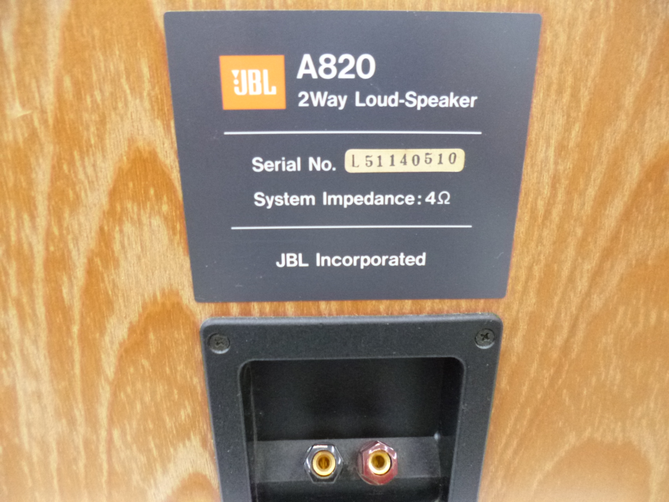 JBLウッド仕上げスピーカー A820 Vecchio 入荷！ | トレジャーハンター