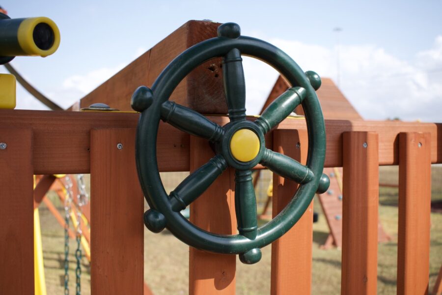 Orangutan Fort Swing Sets: Tarp Roof | Wave Slide