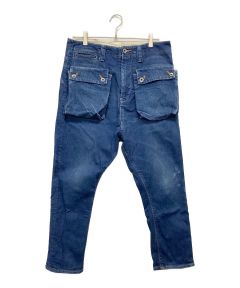 中古・古着通販】niko and (ニコアンド) ラインデニムパンツ ブルー