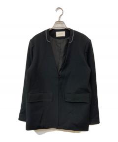 中古・古着通販】epine (エピヌ) プリーツフリルジャケット ブラック
