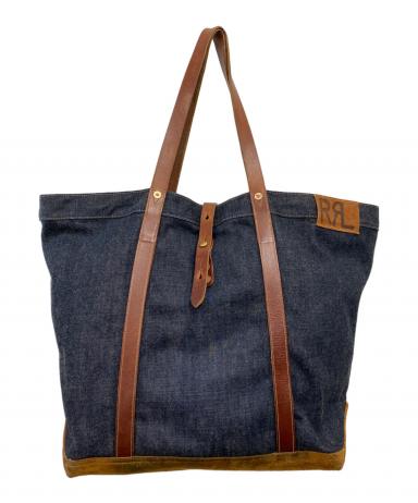 中古・古着通販】RRL (ダブルアールエル) レザートリムデニムトート